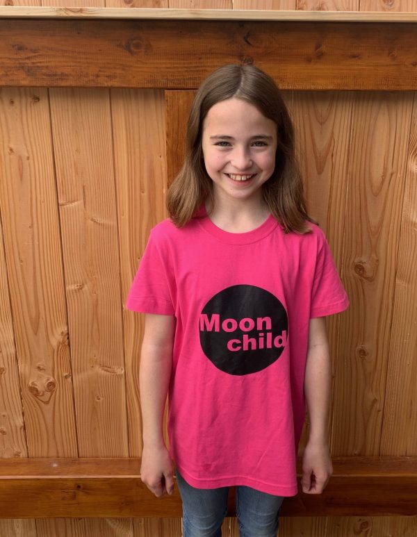 moonchild tshirt für kinder in pink