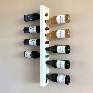 Wand - Weinregal Hanglage Mini in weiß aus Holz