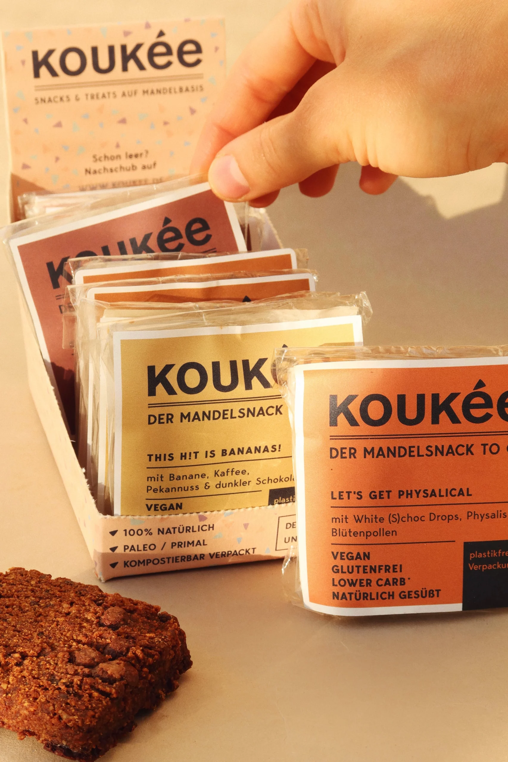 Koukee - der Mandelsnack | Probierpaket (10x35g) Vegan Snack