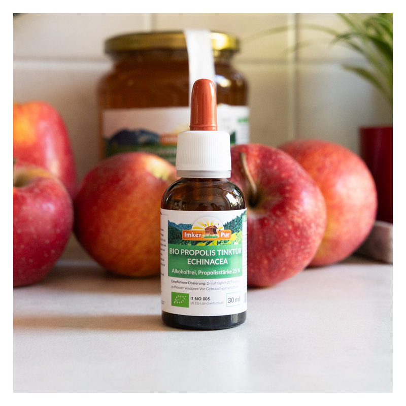 ImkerPur | Bio Propolis-Tinktur ohne Alkohol, 30 ml - Propolisanteil 25%