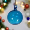 Moogoo Creative Africa | Mundgeblasene Weihnachtskugel | Sky Blue | handgemacht in Palästina Klein (S): 5x7 cm