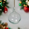 Moogoo Creative Africa | Mundgeblasene Weihnachtskugel | Clear (Transparent) | handgemacht in Palästina  Medium (M): 9x11 cm