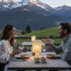 ALMUT von Wildheim | Kabellose Tischlampe aus Wolle und Holz