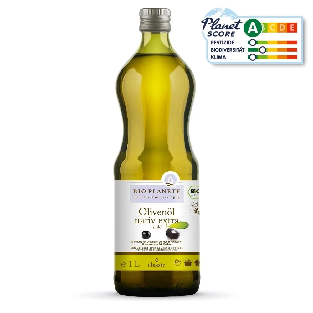 Onkel Dieters Naturkostladen | BIO PLANÈTE Olivenöl mild nativ extra 1000ml Einweg Glasflasche