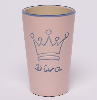 Bembeltown Apfelweinbecher Diva rosa blau