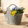 Gartenursel  Gartenstudio Böhner | Vintage Metalleimer/ Pflanzeimer im rustikalen Landhausstil – vielseitig & dekorativ