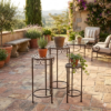 Gartenursel  Gartenstudio Böhner | Eleganter Metall-Blumenständer im Vintage-Look Tecla klein ca. 20 cm -