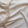 LESEN DESIGN Bettwäsche | Spannbettlaken  für Doppelbett – Natur Bio Baumwolle 180-220 x 200-220 cm