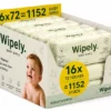 Wipely  | Baby Feuchttücher Sensitive  16 x 72 (1152)  – 99% Wasser, Ohne Parfum & Alkohol