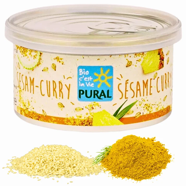 Linecase Bio | Pural Streich - Bio Sesam Curry | Bio&Veganer Streich 125g