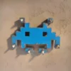 Moogoo Creative Africa | Space Invader | Upcycling-Schlüsselanhänger Farbe Hellblau