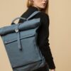 fairtragen | mela wear Rucksack "Amar" - dusty blue