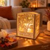 Holzteilchen® | Hallo Herbst – gemütliches Windlicht aus Holz für goldene Herbsttage
