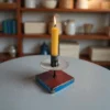 Moogoo Creative Africa | Kerzenständer aus recycelten Ölfässern Upcycling | Kerzenhalter Farben : White & Red