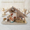 krippenursel | Traditionelle Weihnachtskrippe Treuf inkl. Heilige Familie 098 und einem Schaf, Maße Krippe: ca. 30 x 11 x 18 cm