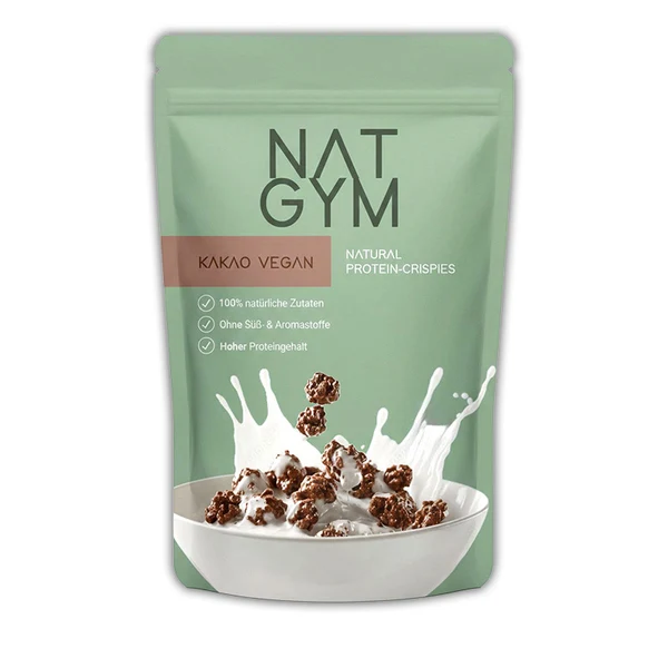 NATGYM Protein-Crispies 400g - Geschmack Kakao-Cashew