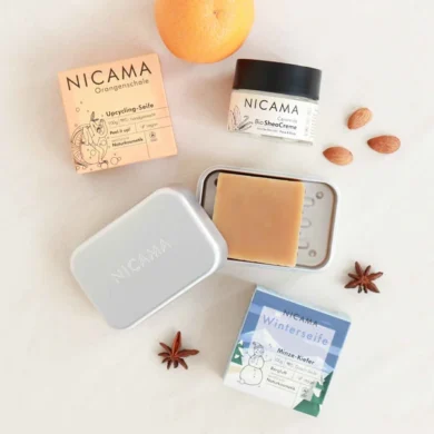 NICAMA Made with ♥  -  Winterset mit Orangenschalen-Peeling-Seife
