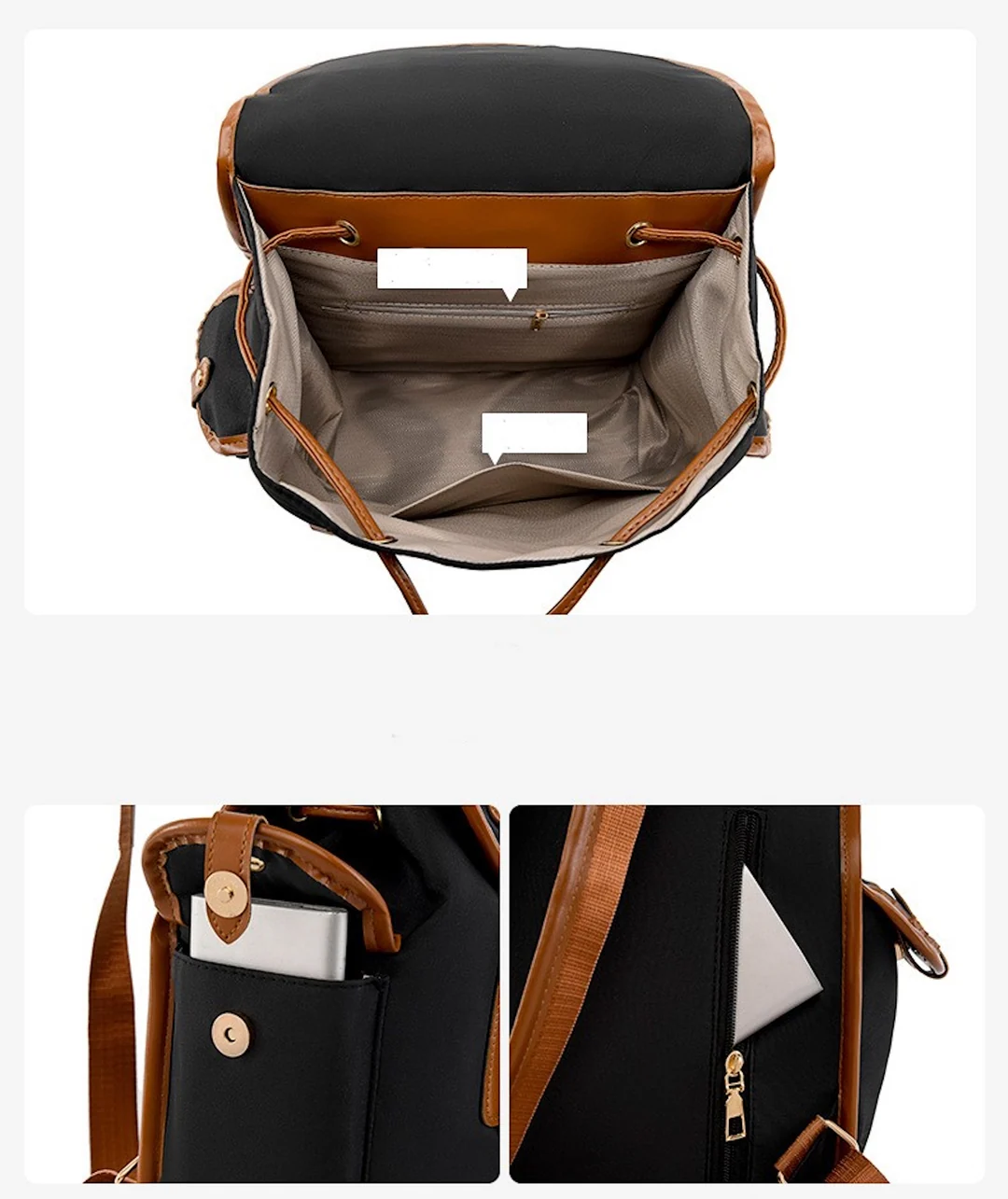 AnBeck | Carry Your Style‘ Rucksack Schwarz – Bild 4