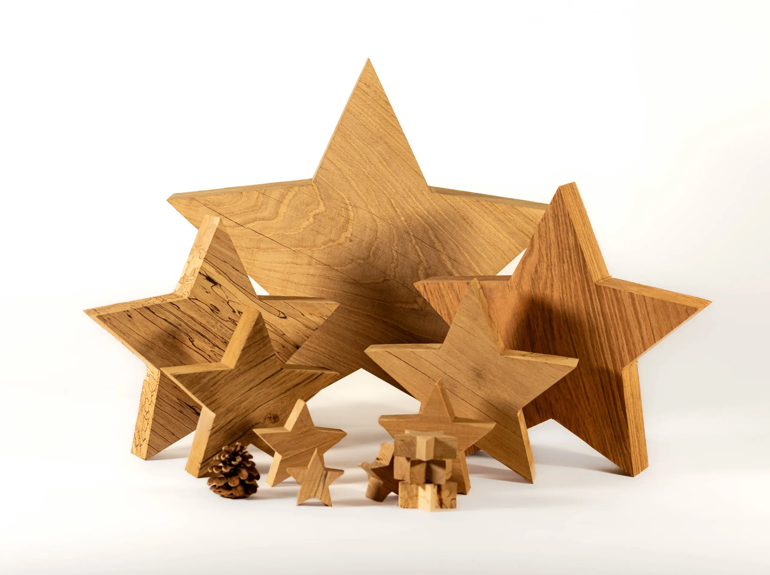 Schraederei Holzmanufaktur | Massivholzsterne Varianten: Set