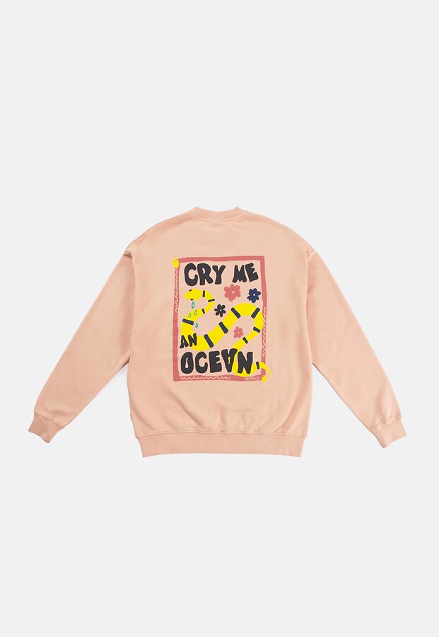 fairtragen | SEASICK Sweater "Cry Me An Ocean" - rosa – Bild 3