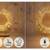 Biorausch |  LED Kranz auf Fuß Schwarz Metall  Größe M