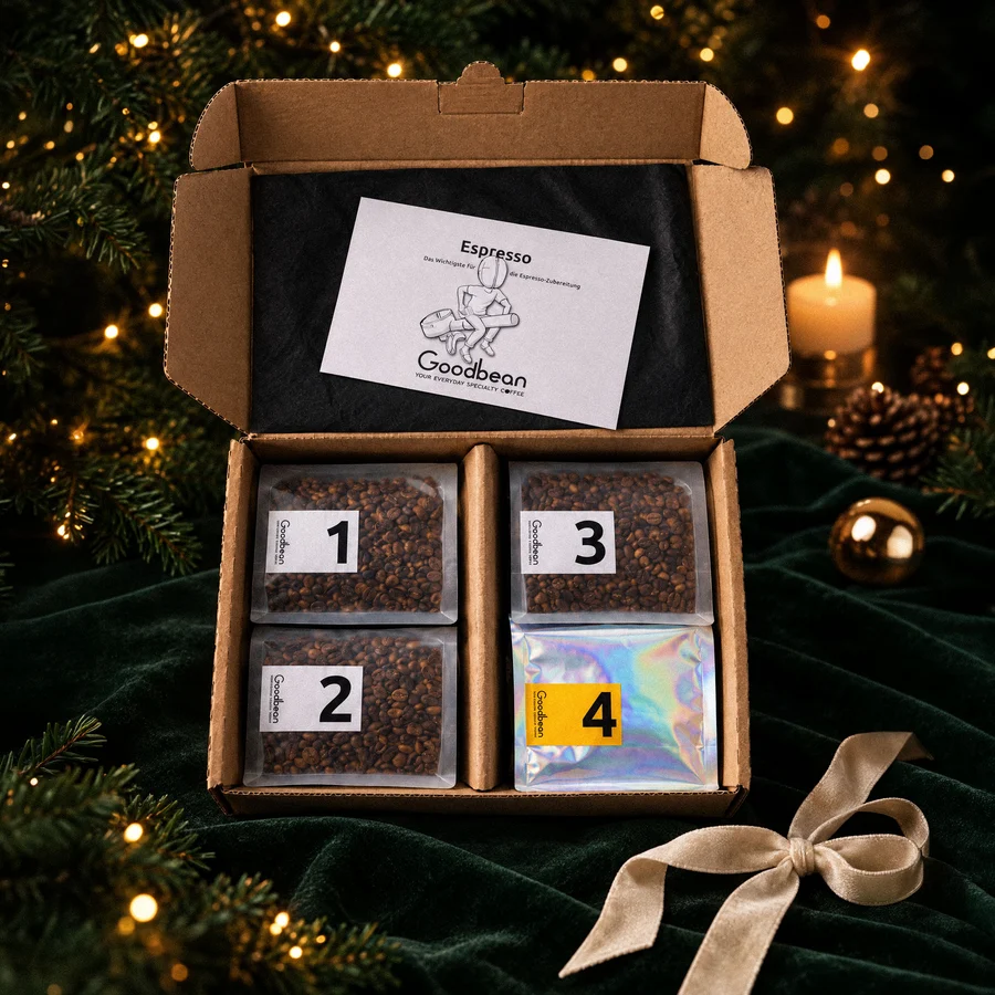 goodbean.coffee | ESPRESSO im Advent 2026 | 4 x 250 g für die Adventssonntage Mahlgrad: ganze Bohnen