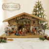 krippenursel | Festliche Weihnachtskrippe Aicha inkl. - 17 tlg. - Figurensatz ETA 1 - Maße Krippe ca. 69 x 29 x 34 cm