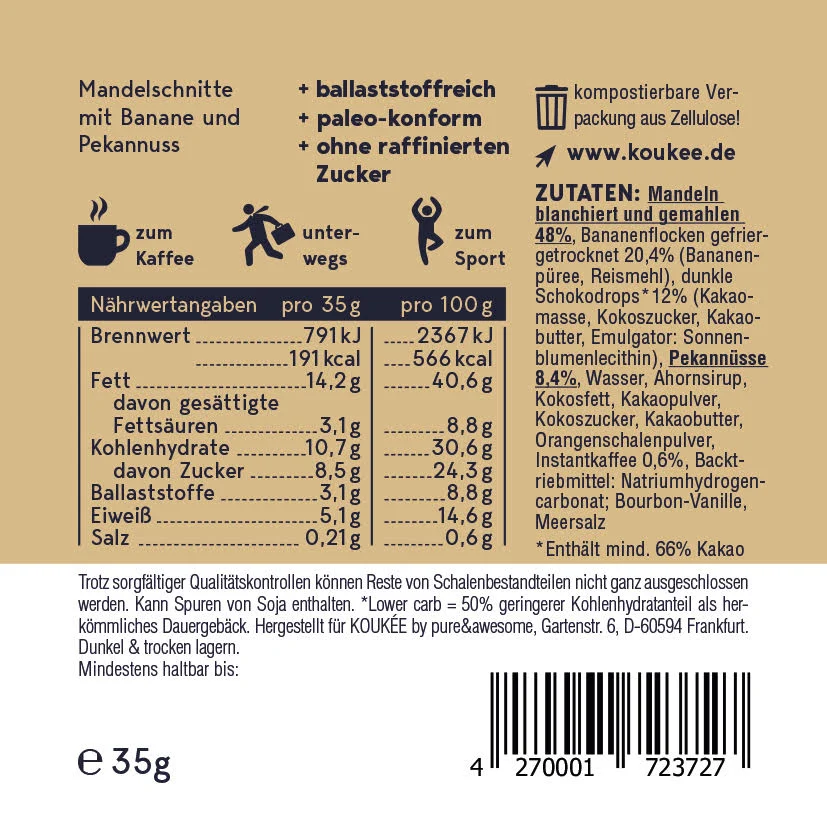 Koukee - der Mandelsnack | Probierpaket (10x35g) Vegan Snack – Bild 5